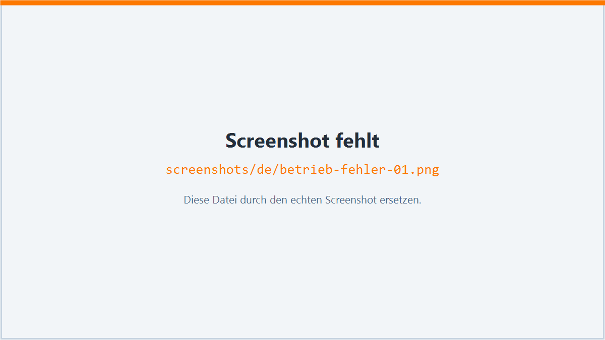 Fehler und Wiederaufsetzen