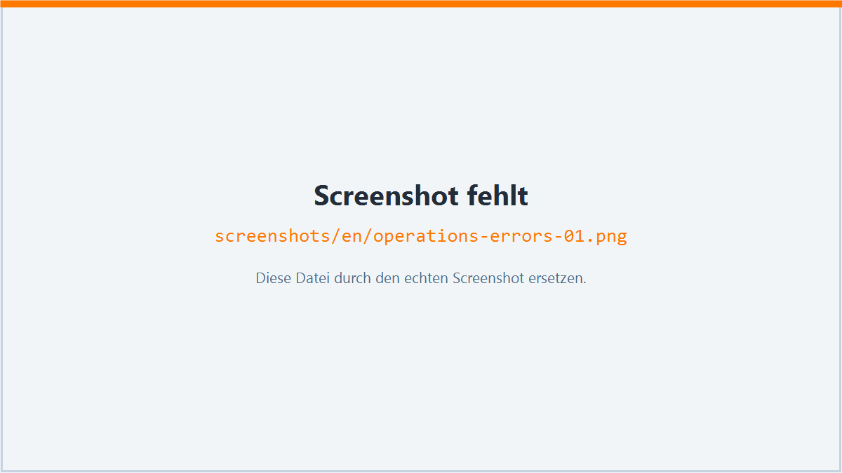 Errors and reprocessing